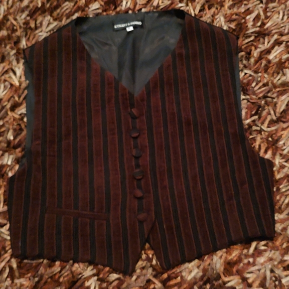 Etxart & Panno Designer Cotton Retro Vest One of a kind Petite Brown and Black - Picture 1 of 4